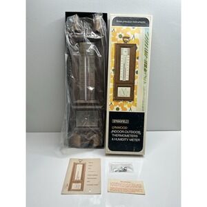 Vtg Springfield Lynwood Indoor-Outdoor Thermometers & Humidity Meter w/ Box  522